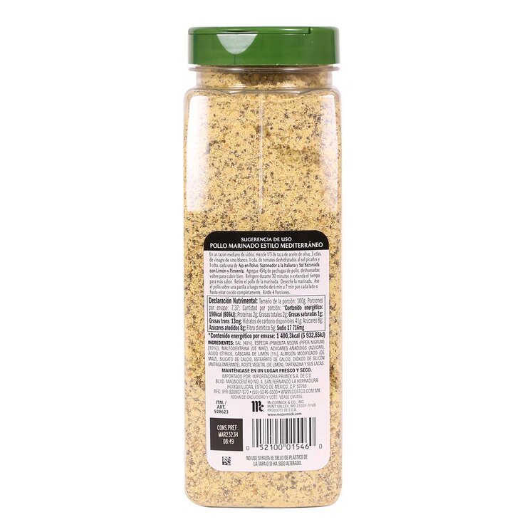 McCormick Sal Sazonada con Limón y Pimienta 737 g — Imagen 2 de 2