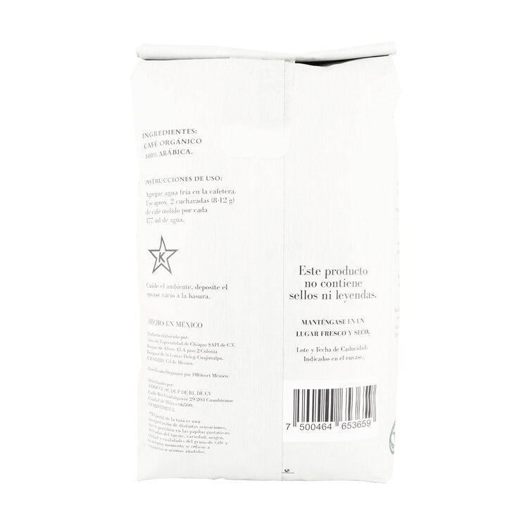  ﻿The Coffee Farmer's Co-op Café  Joya de Chiapas 100% Orgánico Tostado Oscuro Grano Entero 1 Kg — Imagen 2 de 4