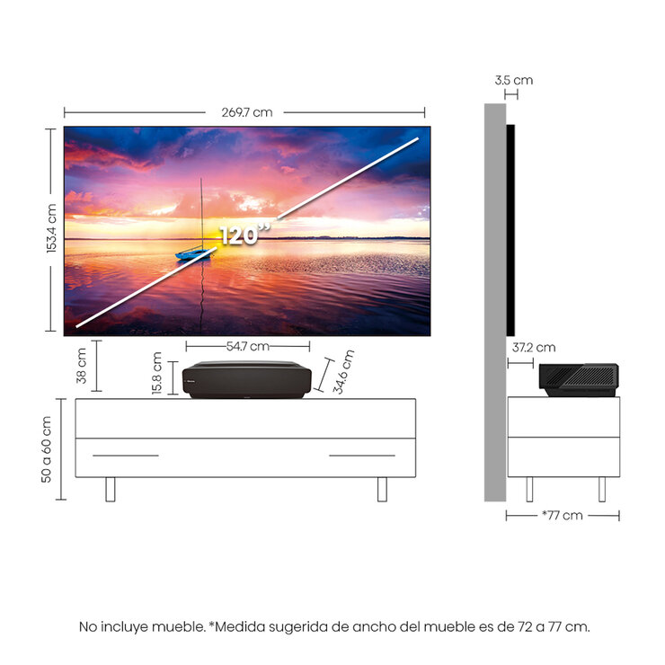 Hisense 120" Laser 4K UHD Smart TV  — Imagen 4 de 4