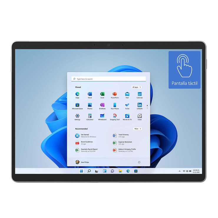 Microsoft Surface Pro 8 Platinum Intel Core i5 + Teclado Funda Negro — Imagen 2 de 4
