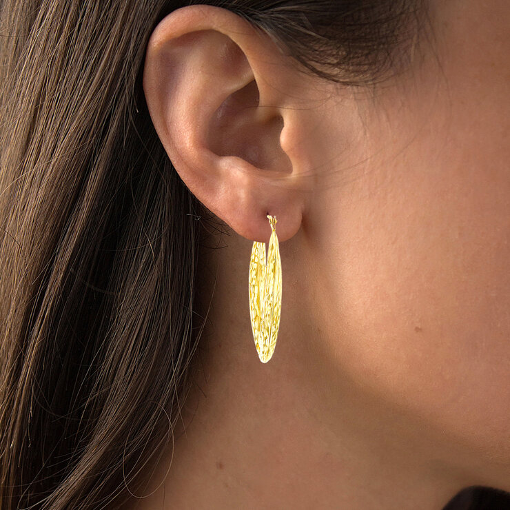 Arracadas, Oro Amarillo de 14kt — Imagen 3 de 4