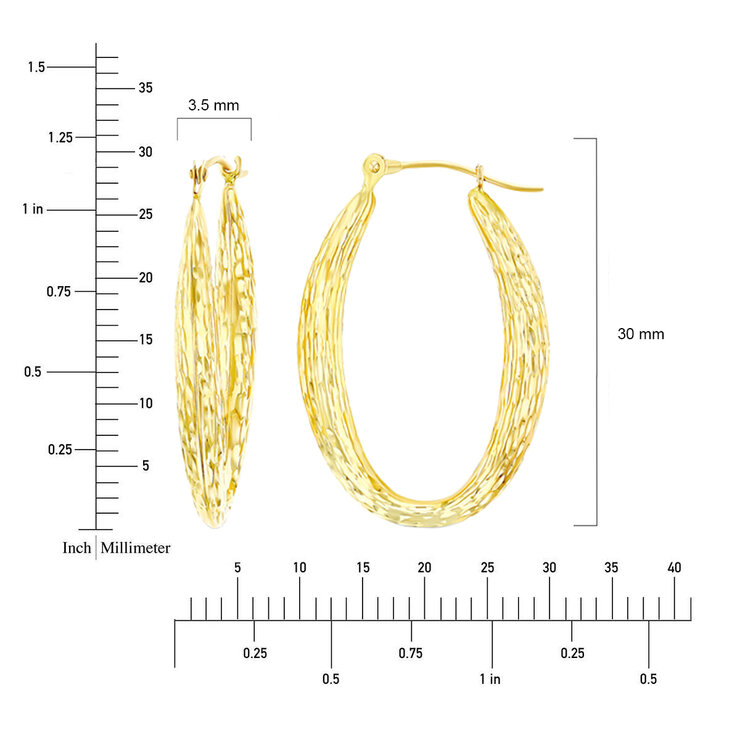 Arracadas, Oro Amarillo de 14kt — Imagen 4 de 4