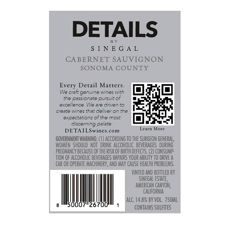 Vino Tinto Details 750ml — Imagen 4 de 4