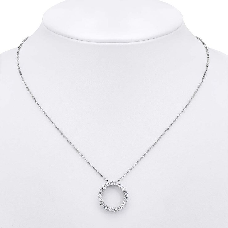 1.50ctw, Collar de Diamantes, Oro Blanco de 14K — Imagen 3 de 4