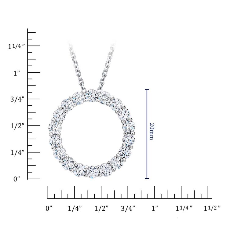 1.50ctw, Collar de Diamantes, Oro Blanco de 14K — Imagen 4 de 4