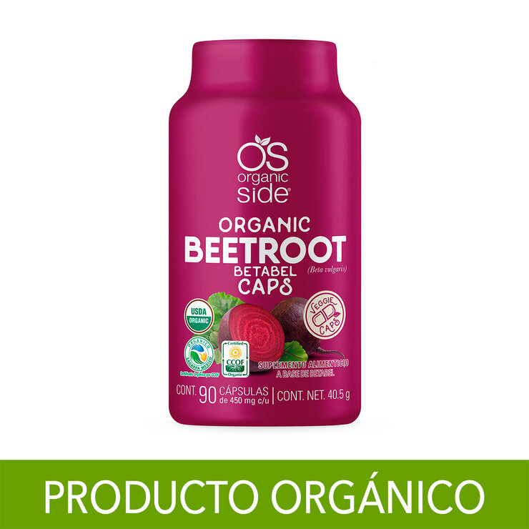Organic Side Beetroot Betabel 90 Cápsulas