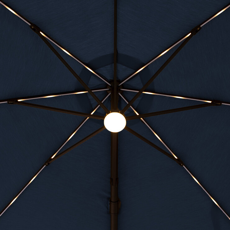 Seasons Sentry Sombrilla para Jardín de 3.04m con Base y Luz LED — Imagen 3 de 4