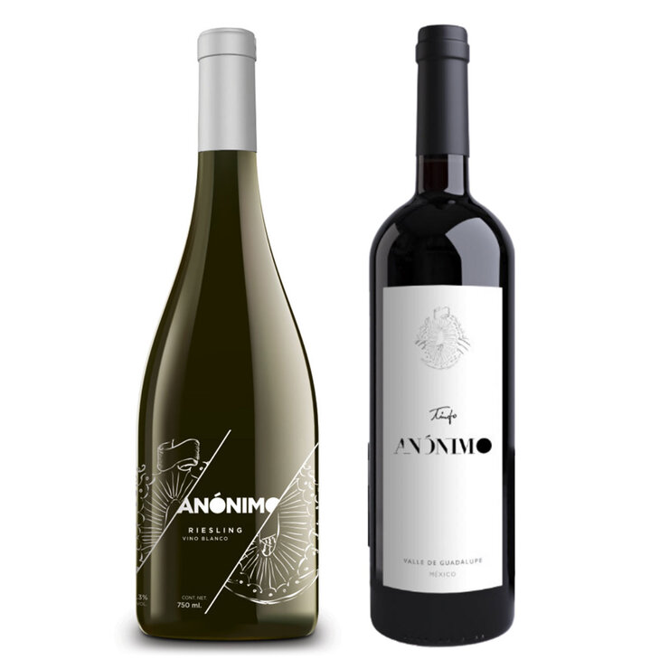 Vino Blanco y Tinto Anónimo 2/750ml — Imagen 1 de 4