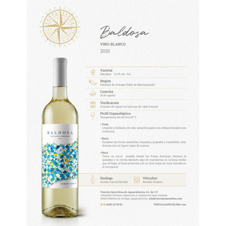 Vino Blanco y Tinto Baldosa 2/750ml — Imagen 2 de 4