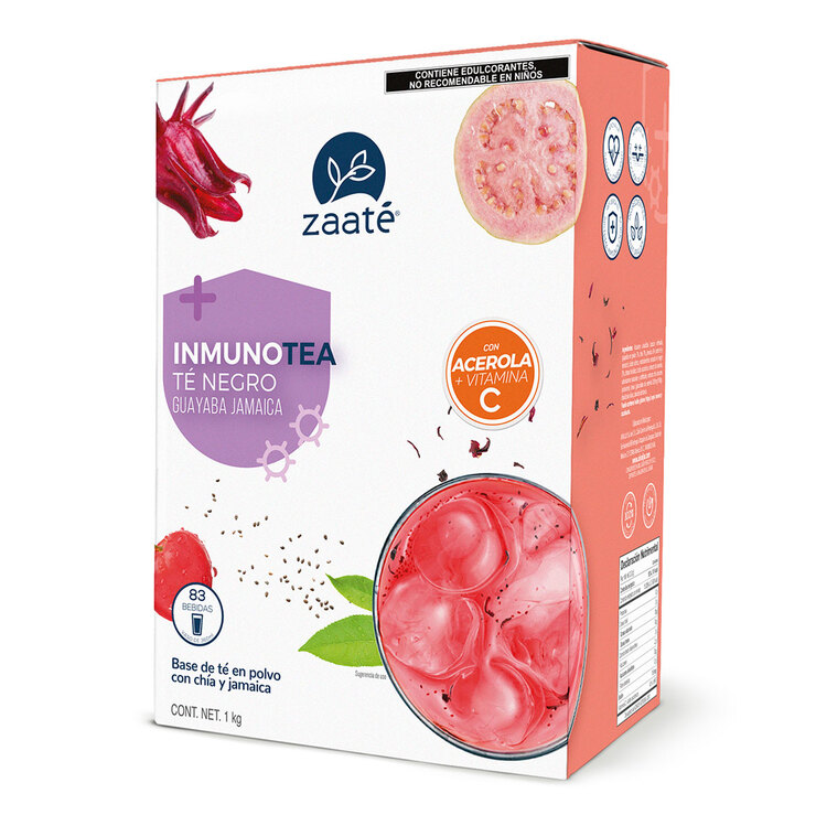 Zaaté Inmuno Tea Té Negro Guayaba Jamaica con Vitamina C y Acerola 1 kg — Imagen 1 de 4