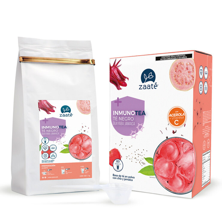 Zaaté Inmuno Tea Té Negro Guayaba Jamaica con Vitamina C y Acerola 1 kg — Imagen 2 de 4