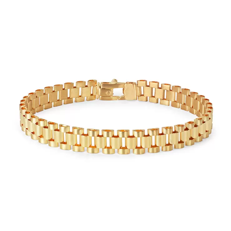 Pulsera para Caballero, Link, 21.59cm, Oro Italiano de 14kt — Imagen 1 de 3