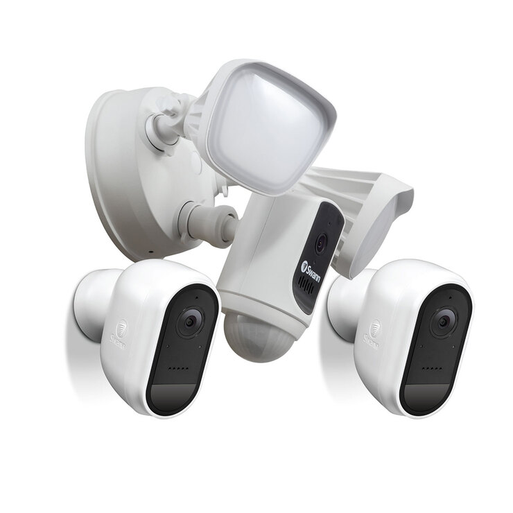 Swann, Sistema de Seguridad 1080p Bundle: 1 Cámara con luz de inundación + 2 Cámaras Blancas de Batería — Imagen 4 de 4