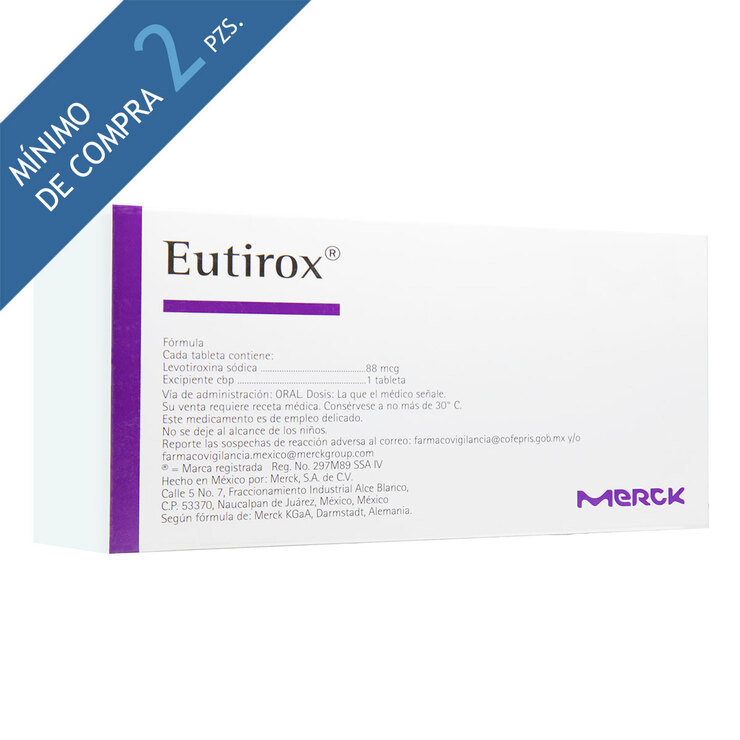 Eutirox 88mcg 50 Tabletas