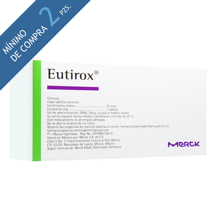 Eutirox 75mcg 50 Tabletas — Imagen 1 de 4
