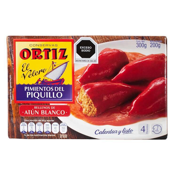 Ortiz Pimientos del Piquillo Rellenos de Bonito 2 pzas de 300 g — Imagen 2 de 3