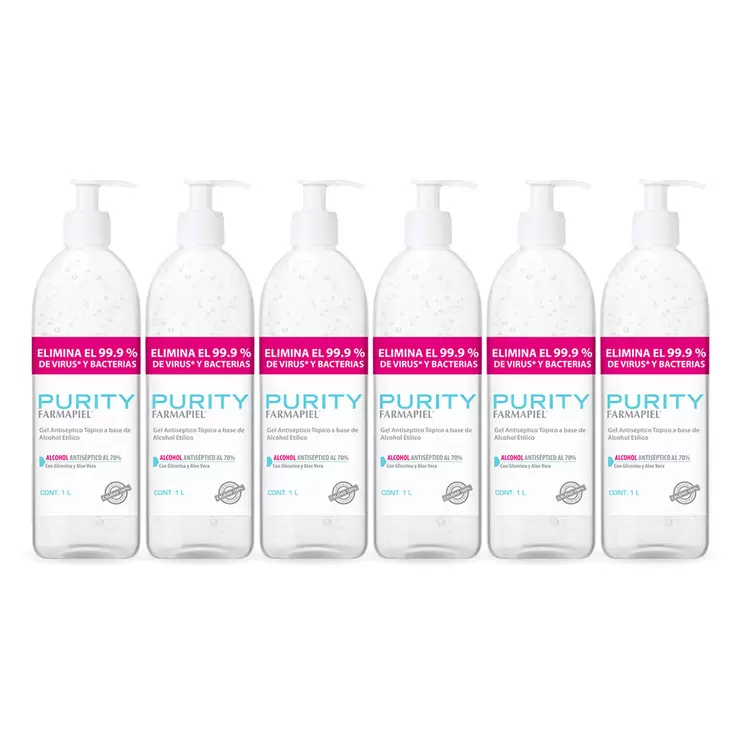 Purity Gel Antiséptico 6 pzas de 1 l — Imagen 1 de 3