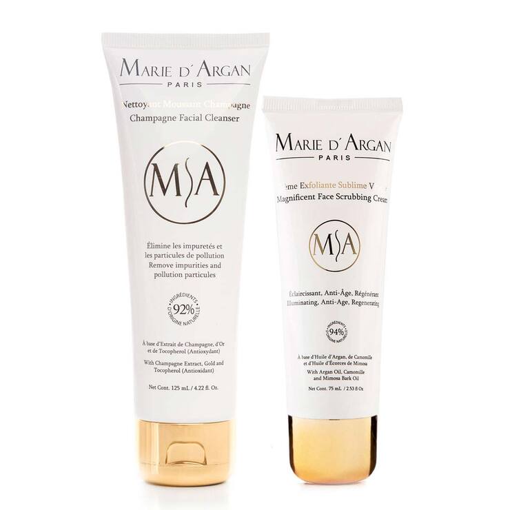 Marie D'Argan,  1 Limpiador Facial Champagne + Exfoliante Sublime