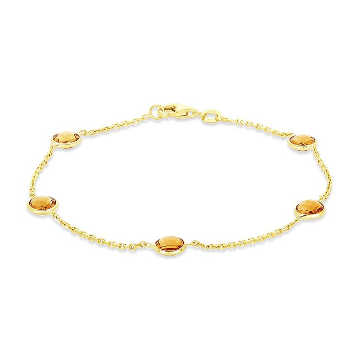 Pulsera de Citrino, Oro Amarillo de 14K — Imagen 1 de 4