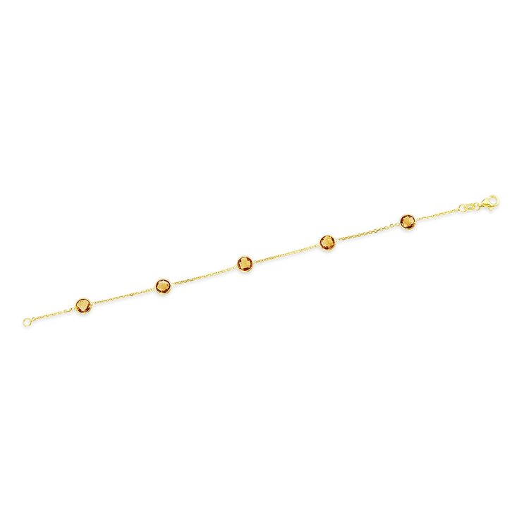 Pulsera de Citrino, Oro Amarillo de 14K — Imagen 4 de 4