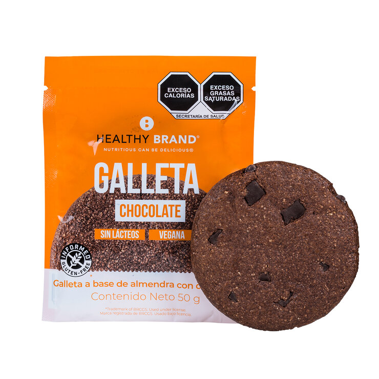 Healthy Brand Galletas de Chocolate Veganas 8 pzas 50 g — Imagen 1 de 3