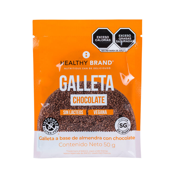Healthy Brand Galletas de Chocolate Veganas 8 pzas 50 g — Imagen 2 de 3