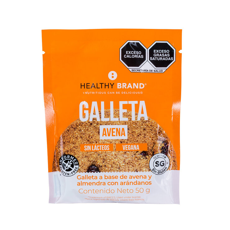 Healthy Brand Galletas de Avena con Arándanos 8 pzas de 50 g — Imagen 1 de 3