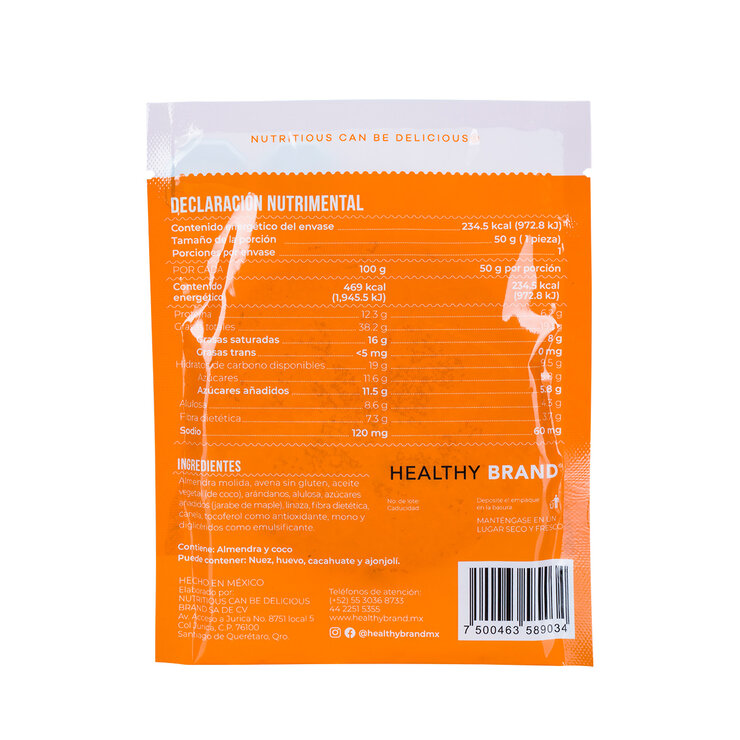 Healthy Brand Galletas de Avena con Arándanos 8 pzas de 50 g — Imagen 2 de 3