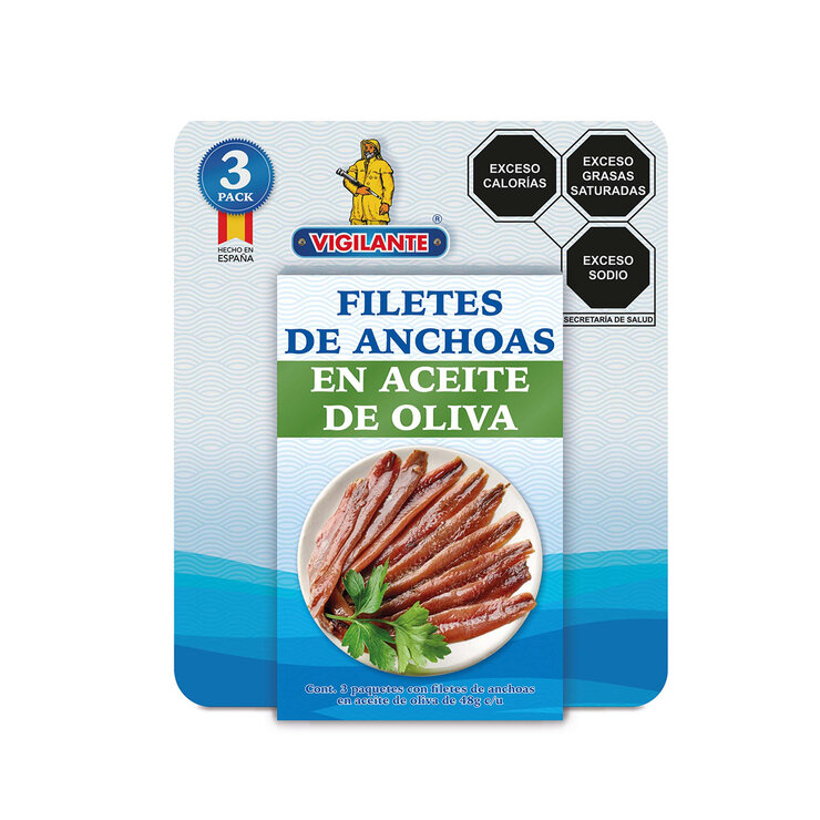 Vigilante Filetes de Anchoa en Aceite de Oliva 3 pzas de 48 g — Imagen 1 de 3
