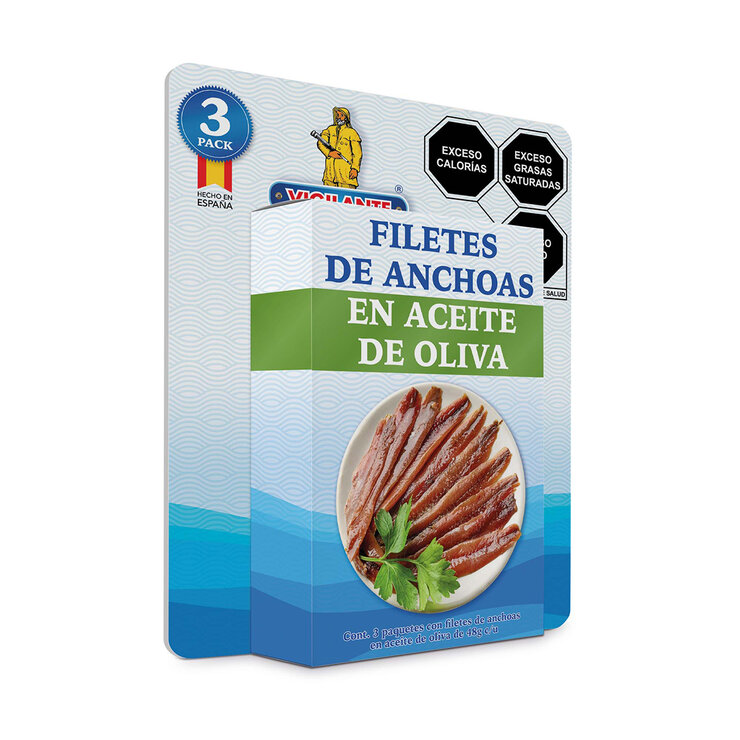 Vigilante Filetes de Anchoa en Aceite de Oliva 3 pzas de 48 g — Imagen 2 de 3