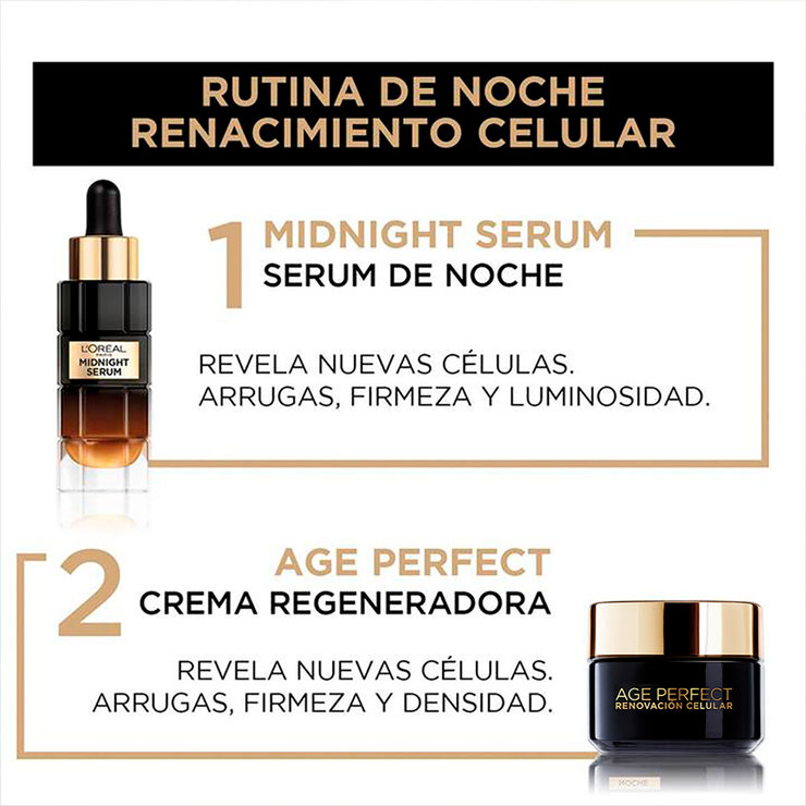 L'Oréal Paris Kit de Crema y Suero Anti-Arrugas Age Perfect 2 pzas  — Imagen 2 de 4
