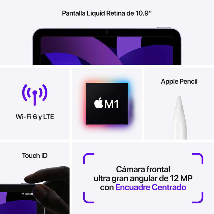 Apple iPad Air 10.9" Wi-Fi + Celular 64GB Azul — Imagen 3 de 4