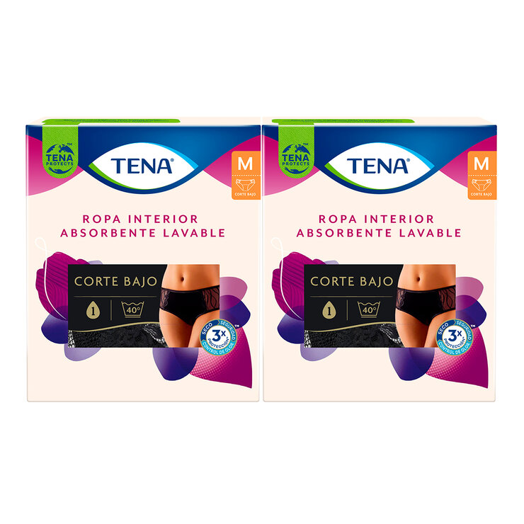 Tena Ropa Interior Reusable Corte Bajo Mediano 2 pzas — Imagen 1 de 4