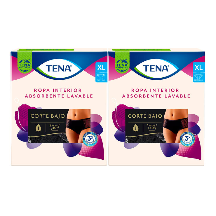 Tena Ropa Interior Reusable Corte Bajo Extra Grande 2 pzas — Imagen 1 de 4