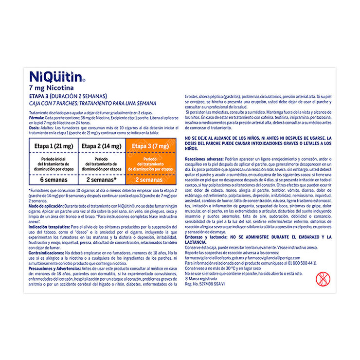 Niquitin Etapa 3 Nicotina Parche 2 Cajas — Imagen 3 de 3