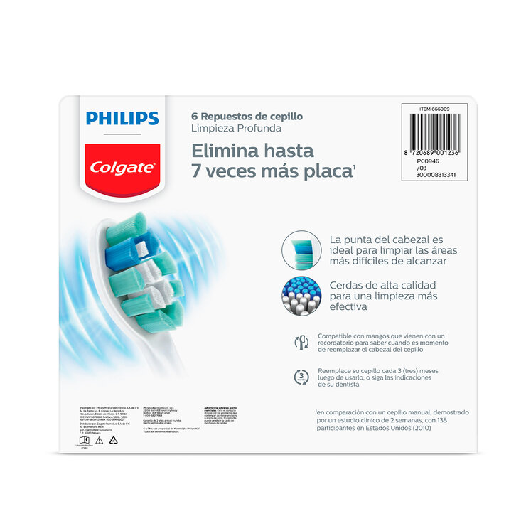 Philips Colgate, Repuestos para Cepillo Eléctrico , 6 piezas — Imagen 3 de 4