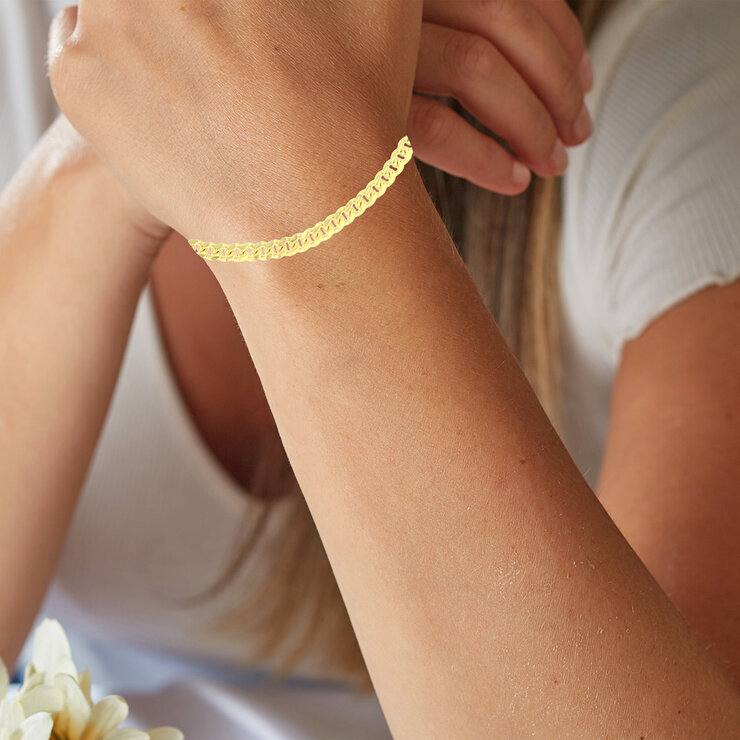 Pulsera para Caballero, Oro Amarillo de 14K — Imagen 3 de 4