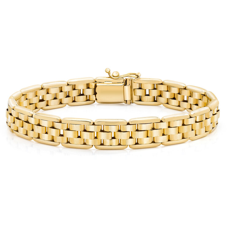 Pulsera para Caballero, 21.59cm, Oro Italiano de 14kt — Imagen 1 de 4