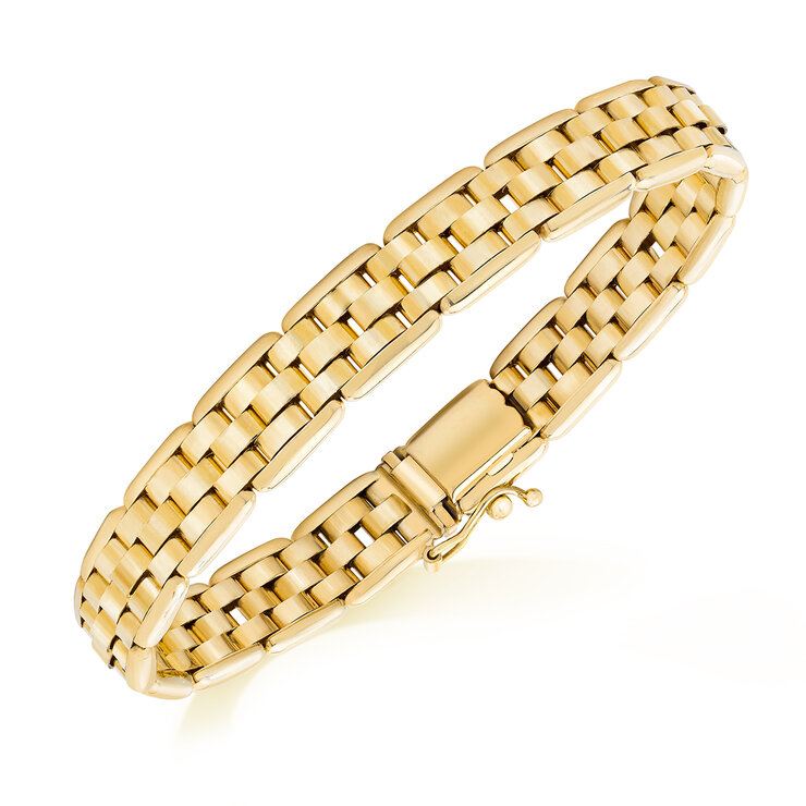Pulsera para Caballero, 21.59cm, Oro Italiano de 14kt — Imagen 2 de 4