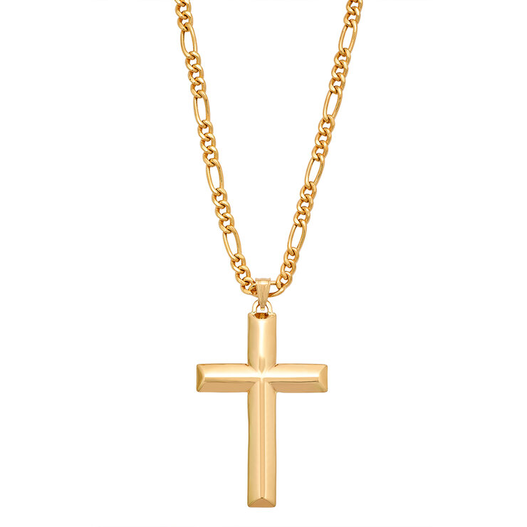 Collar con Dije de Cruz, Oro Amarillo de 14K — Imagen 1 de 4