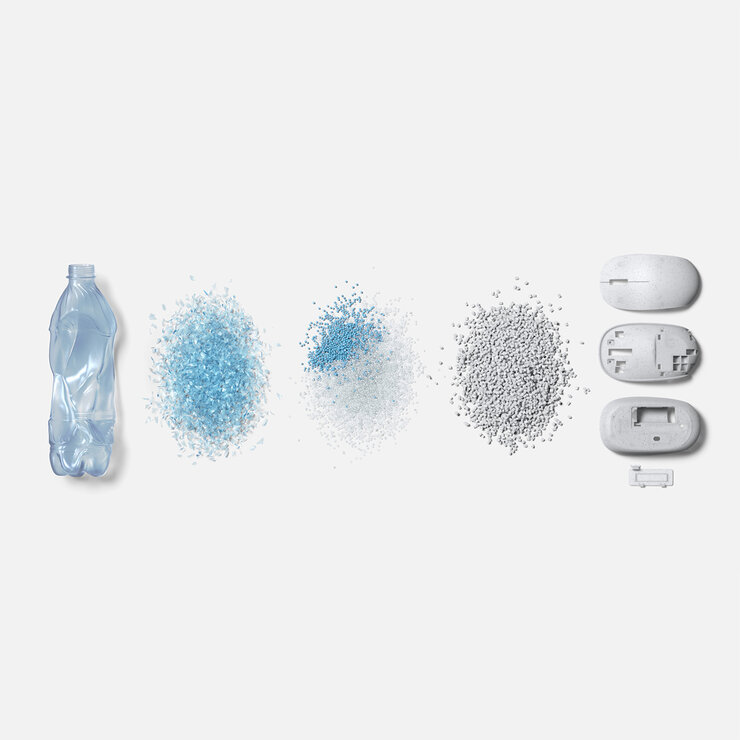 Microsoft Mouse Inalámbrico Fabricado Con Plástico Reciclado Del Mar — Imagen 2 de 4