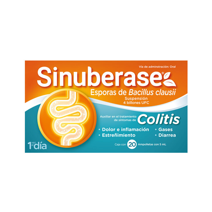Sinuberase Colitis 4 Billones de Probióticos 20 Ampolletas — Imagen 3 de 4