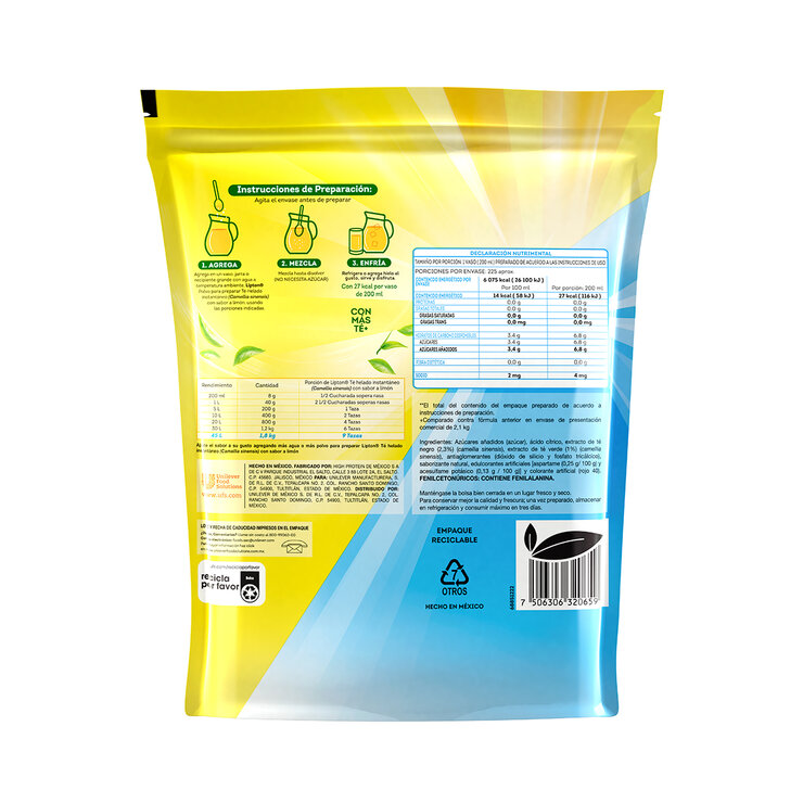 Lipton Té Helado Instantáneo con Sabor Limón 1.8 Kg — Imagen 3 de 4