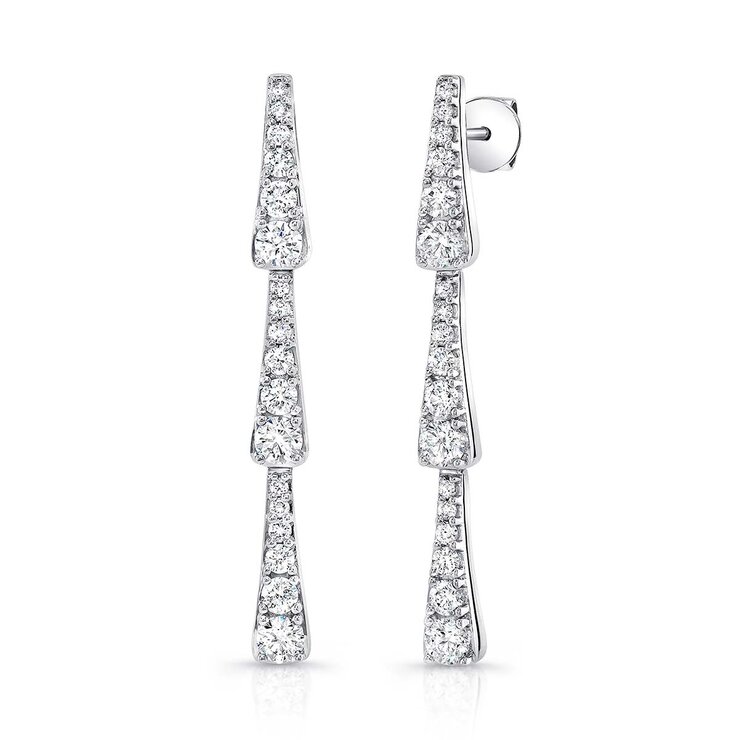 1.28ctw, Aretes de Diamantes, Oro Blanco de 14K — Imagen 1 de 2