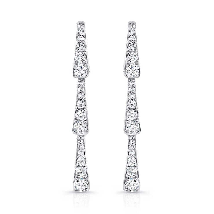 1.28ctw, Aretes de Diamantes, Oro Blanco de 14K — Imagen 2 de 2