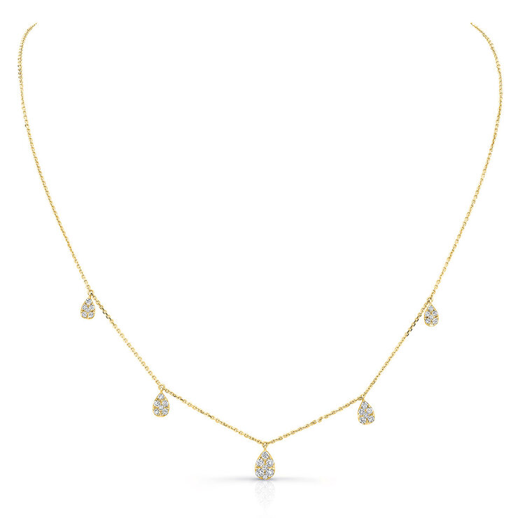 Collar de Diamantes, 0.45ctw, Oro Amarillo de 14K 