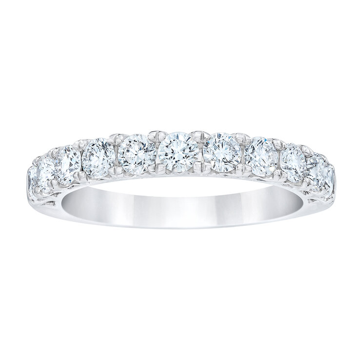 Anillo, 1.0ctw Diamantes, Oro Blanco de 14K — Imagen 1 de 3