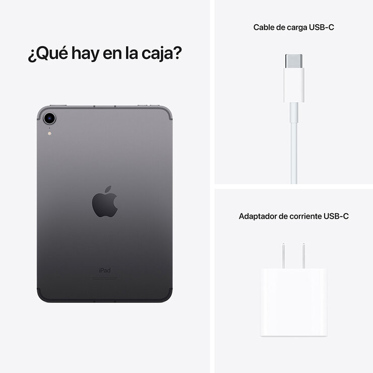 Apple iPad Mini 8.3" Wi-Fi + Celular 256GB Gris Espacial — Imagen 2 de 4