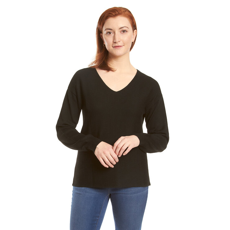 Ella Moss Blusa de Manga Larga con Cuello en-V para Dama Varias Tallas y Colores — Imagen 2 de 4