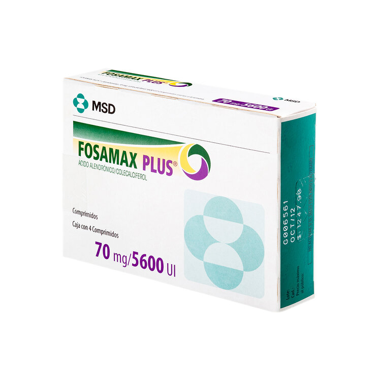 Fosamax Plus 70mg/5600UI 4 Comprimidos — Imagen 1 de 3